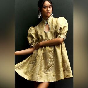 Anthropologie Maeve Puff Sleeve Babydoll Dress NWT